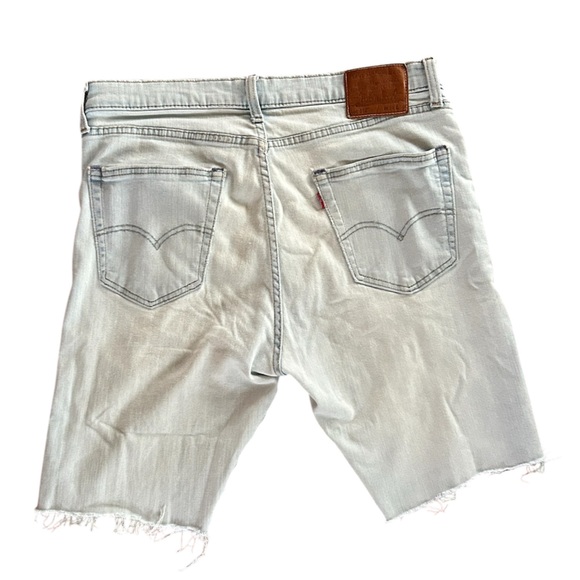 Levi's | Men’s Light Blue Cutoff Denim 512 Premium Jean Shorts Zipper Fly Sz 34 - Picture 2 of 16